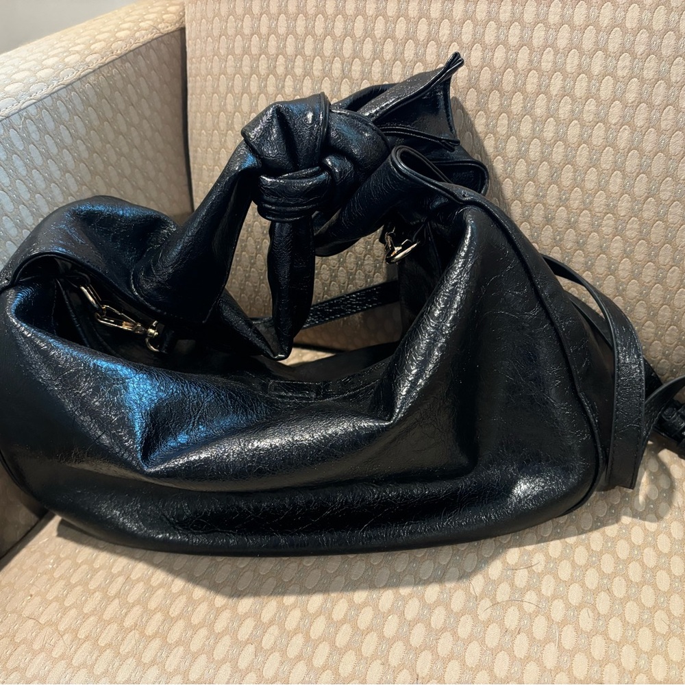 Anthropologie Black Leather Shoulder Bag
